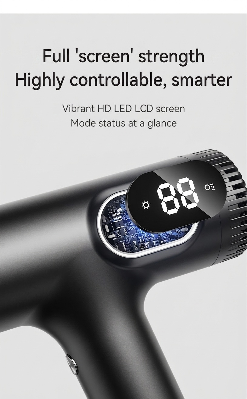 Sèche-cheveux haute vitesse D18, moteur sans balais 110&nbsp;000 tr/min, sèche-cheveux professionnel 1&nbsp;600 W avec 600 millions d'ions négatifs et 3 vitesses (noir)