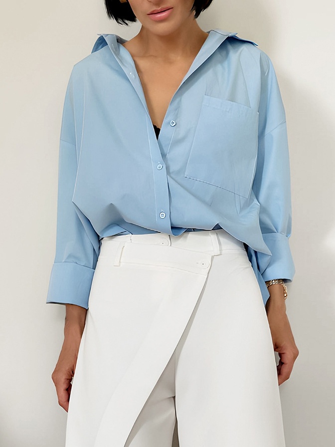 Pantalon portefeuille blanc chic à jambes larges - Coupe asymétrique moderne