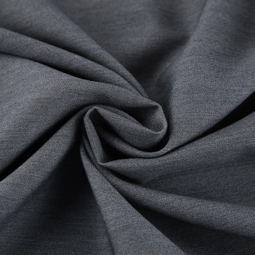 Pantalon plissé gris taille haute à jambes larges pour femme