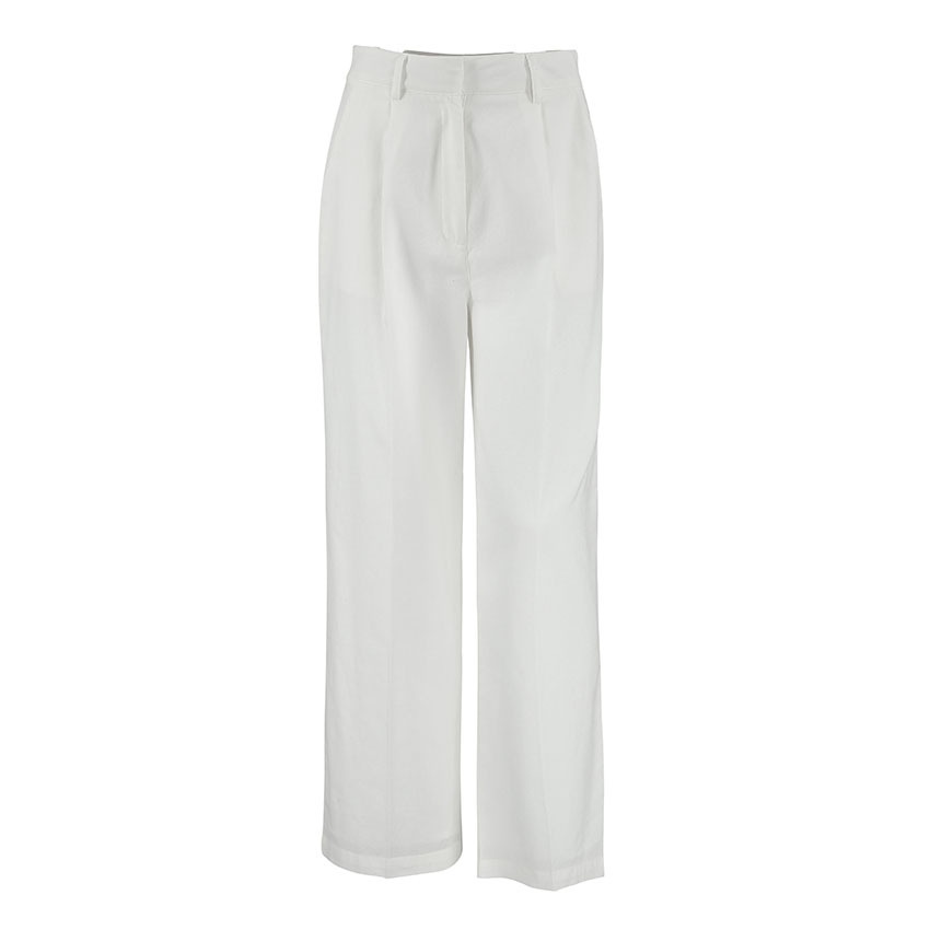 Pantalon blanc à jambes larges et taille haute - Chic sans effort