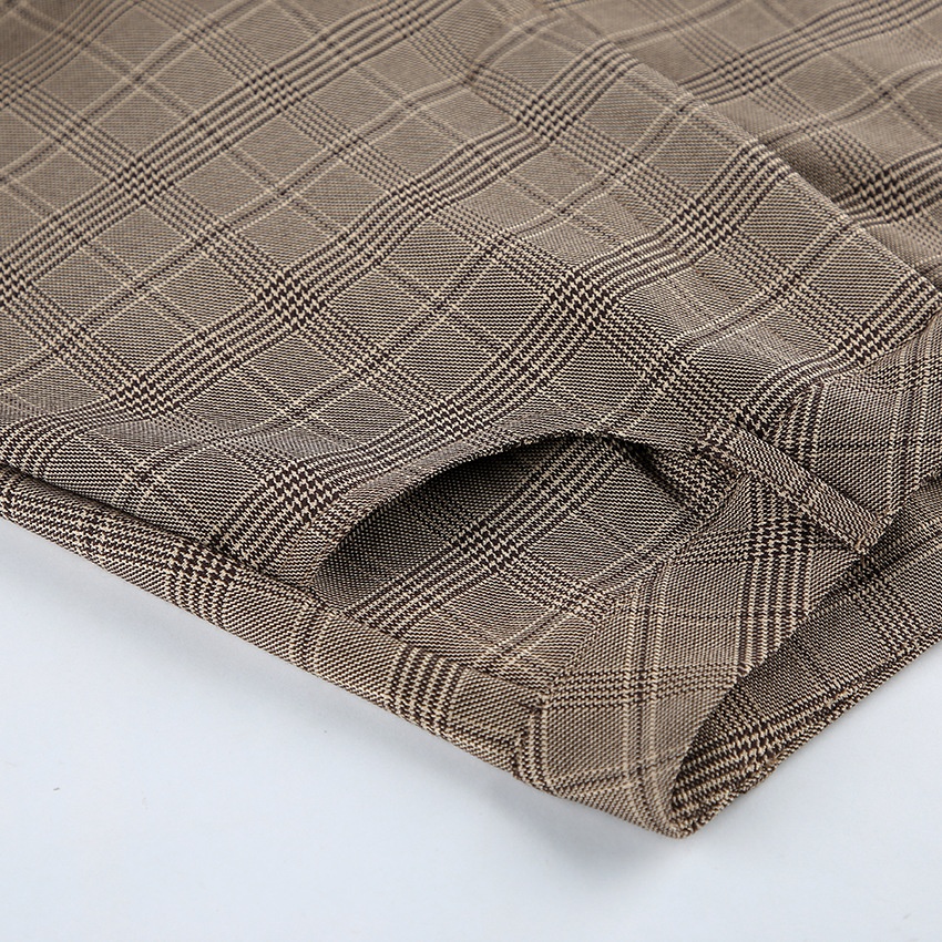 Pantaloni da donna a gamba larga a quadri