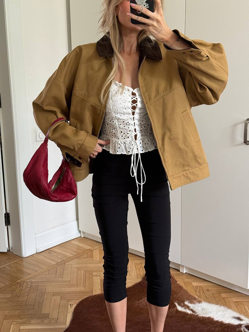 Leggings capri da donna neri a vita alta