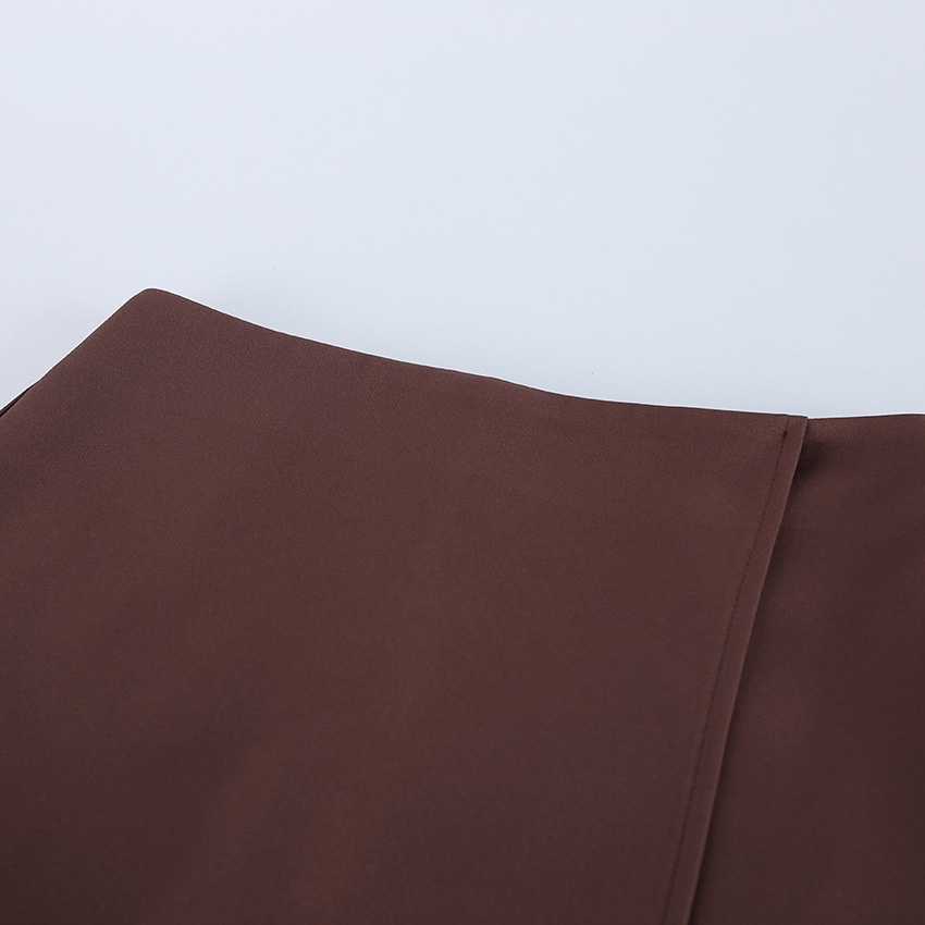 Gonna-pantalone a vita alta con bordo in pizzo
