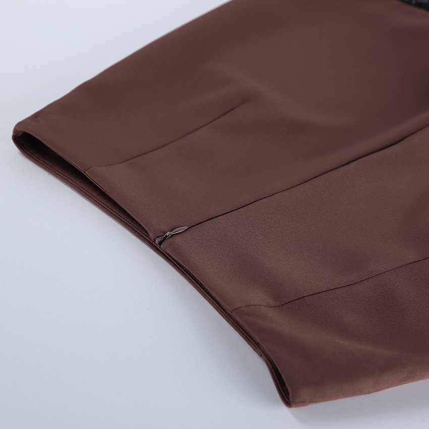 Gonna-pantalone a vita alta con bordo in pizzo