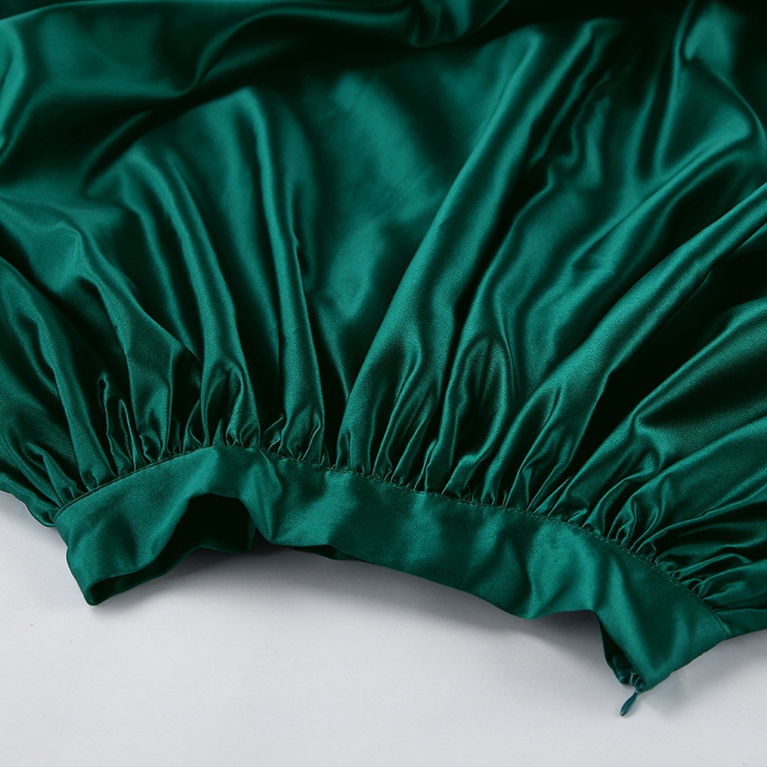 Jupe midi ample élégante à taille haute - Satin coupe trapèze