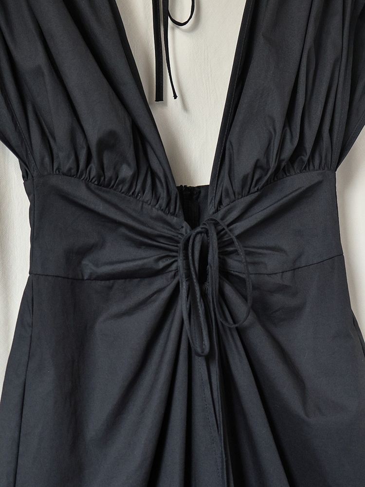 Women's Deep V-Neck Backless Maxi Dress