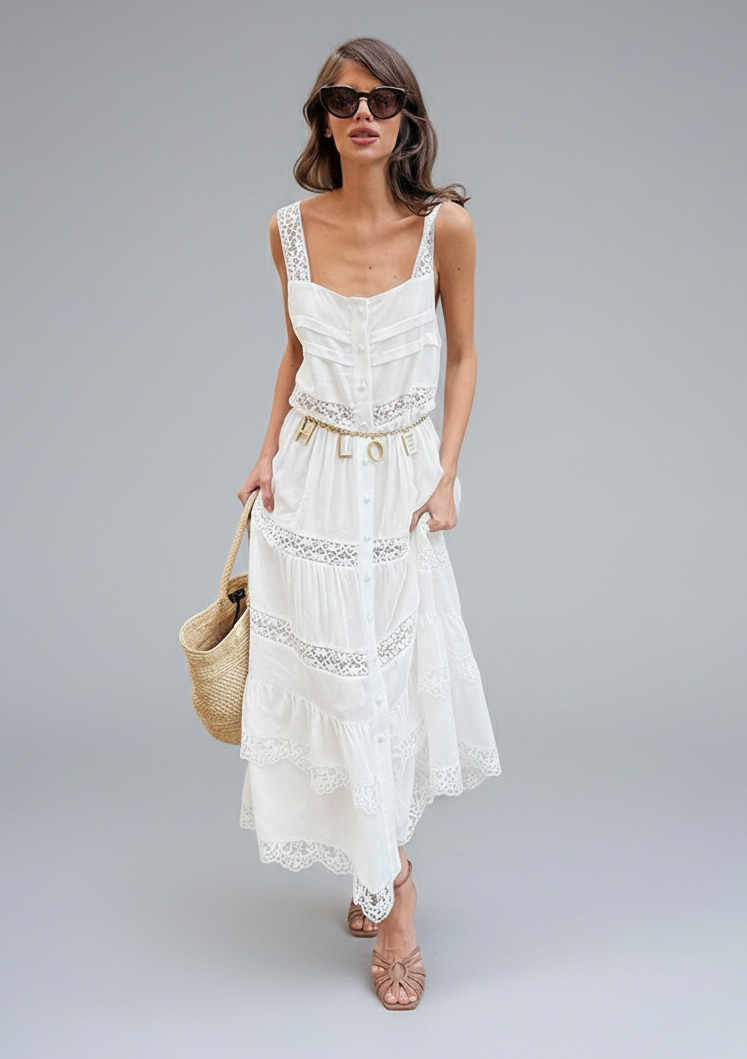 elastic polyester Midi Dresses Polyester (polyester fiber) Party Style Dresses SFE-00002