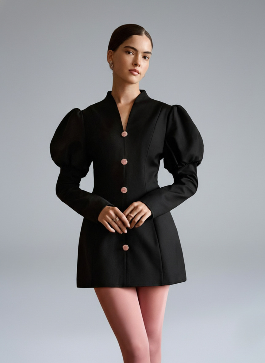 Polyester-spandex blend Midi Dresses Polyester (polyester fiber) Work Style Dresses SFE-00013