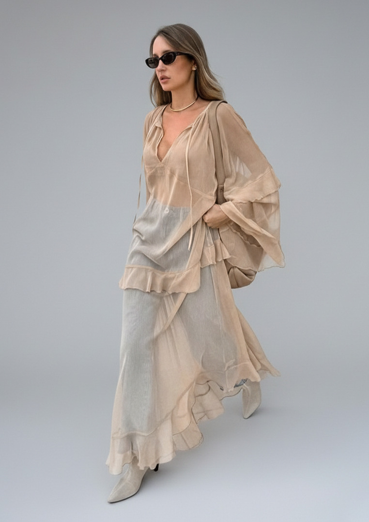 Vestidos midi Vestidos estilo trabajo SFE-00022