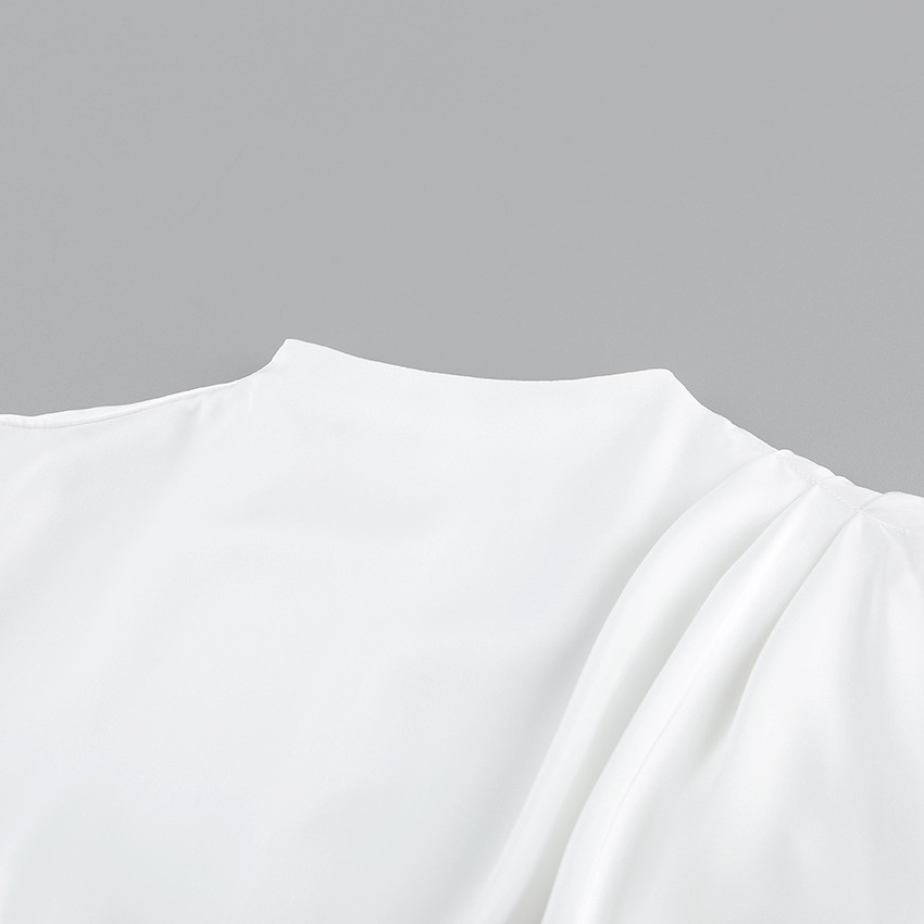 White Asymmetrical Draped Cape Sleeveless Mini Dress
