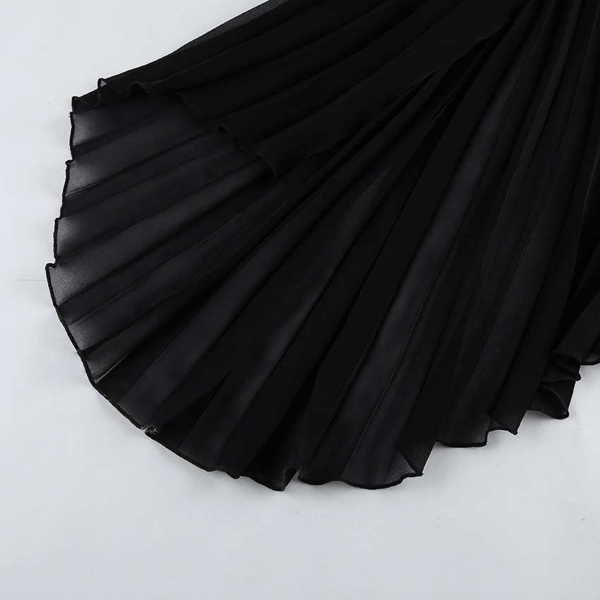 Robe mini bustier avec traîne en mousseline plissée