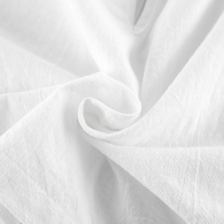 Ensemble crop top et jupe maxi chic en lin blanc mélangé