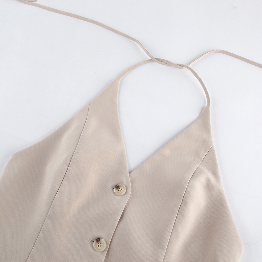 Ensemble chic débardeur dos nu et pantalon large - Élégant 2 pièces