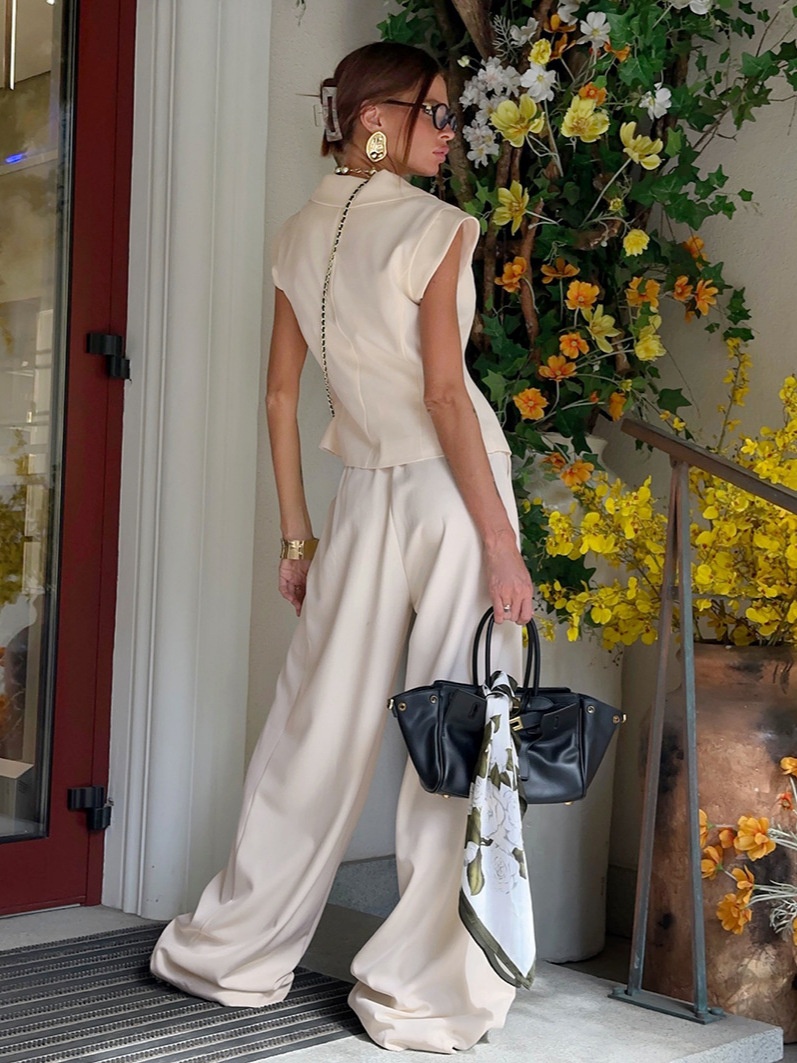 Ensemble blazer sans manches et pantalon large Off-White