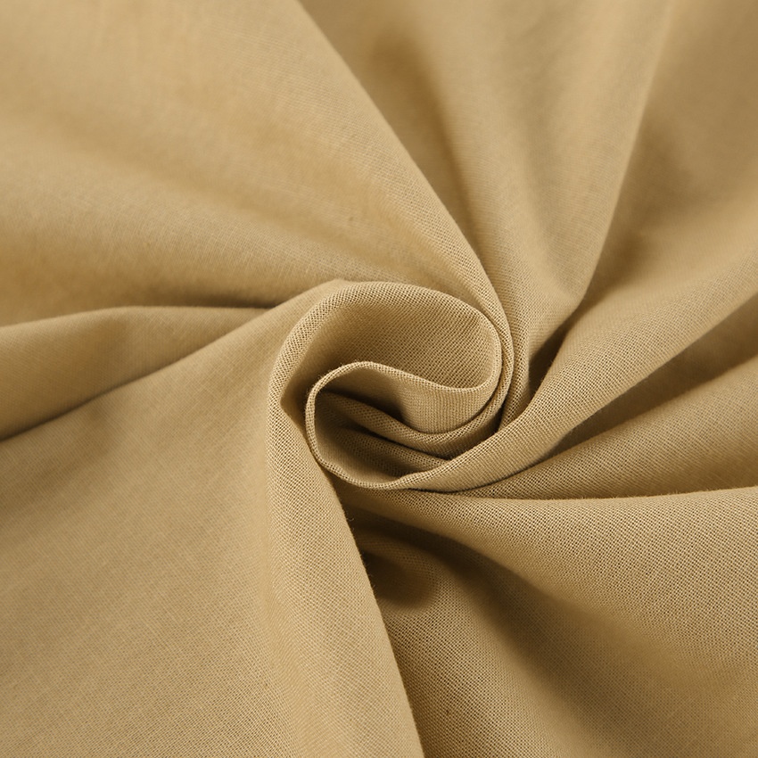 Ensemble chemise et pantalon large en lin mélangé kaki pour femme