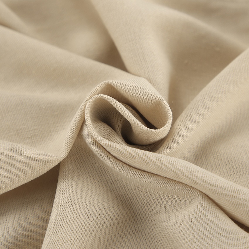 Ensemble crop top sans manches et pantalon fendu en lin mélangé