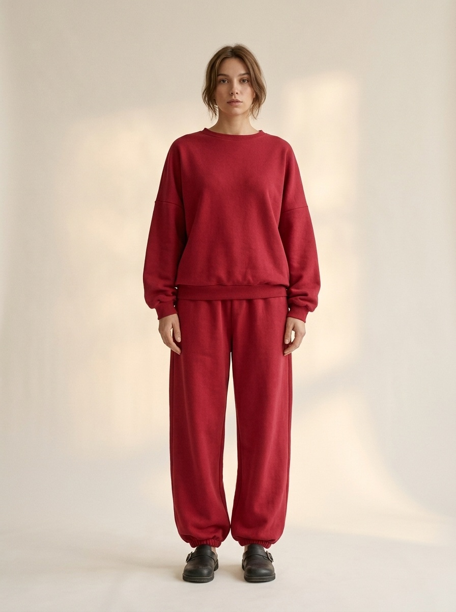 Ensemble sweat-shirt oversize et pantalon de survêtement à jambes larges