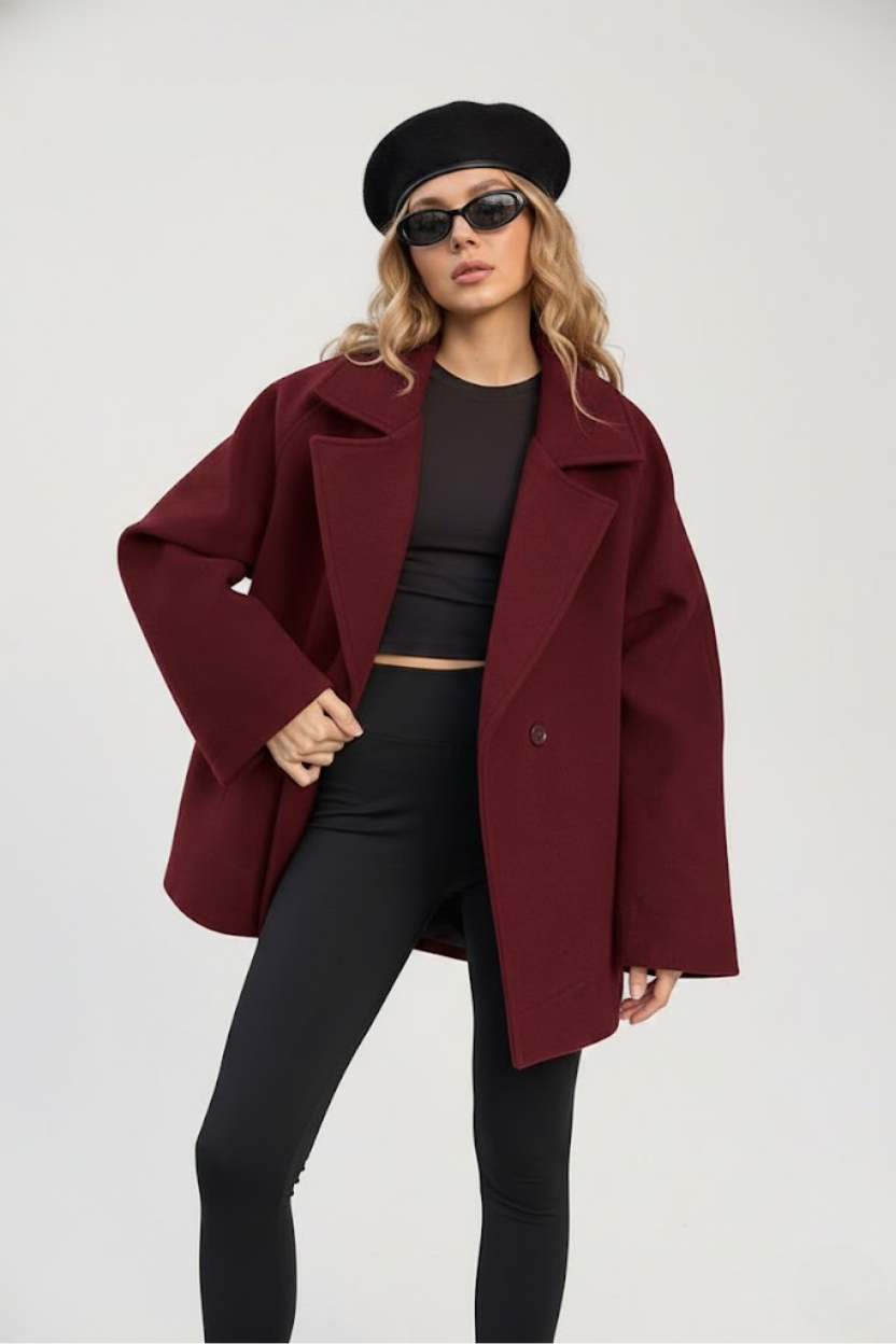 Autumn/Winter Cross-Border Atmospheric Wool Blend Coat (Premium Notched Lapel Belted Waist Versatile Long-Sleeve Wool Coat) SFE-00007