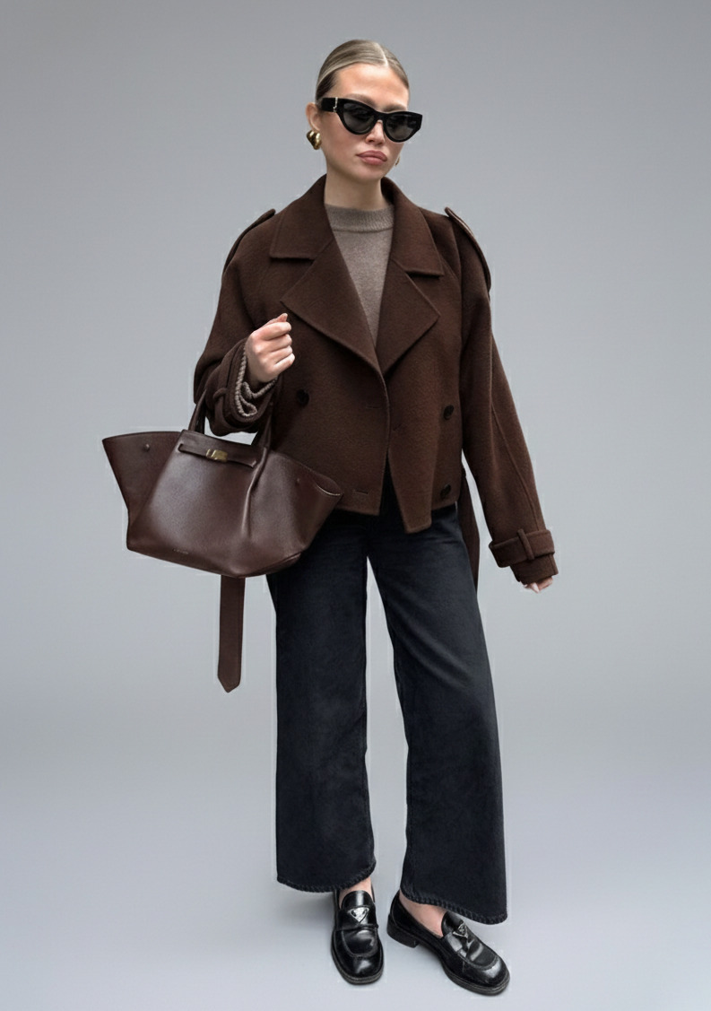 woolen fabric Coats Work Style Outerwear SFE-00017