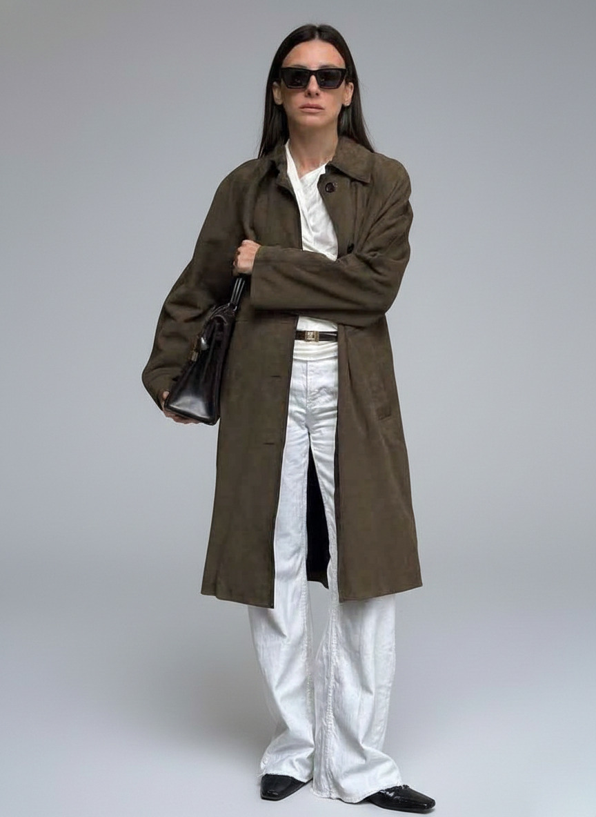 Suede Jackets Polyester (polyester fiber) Work Style Outerwear SFE-00028