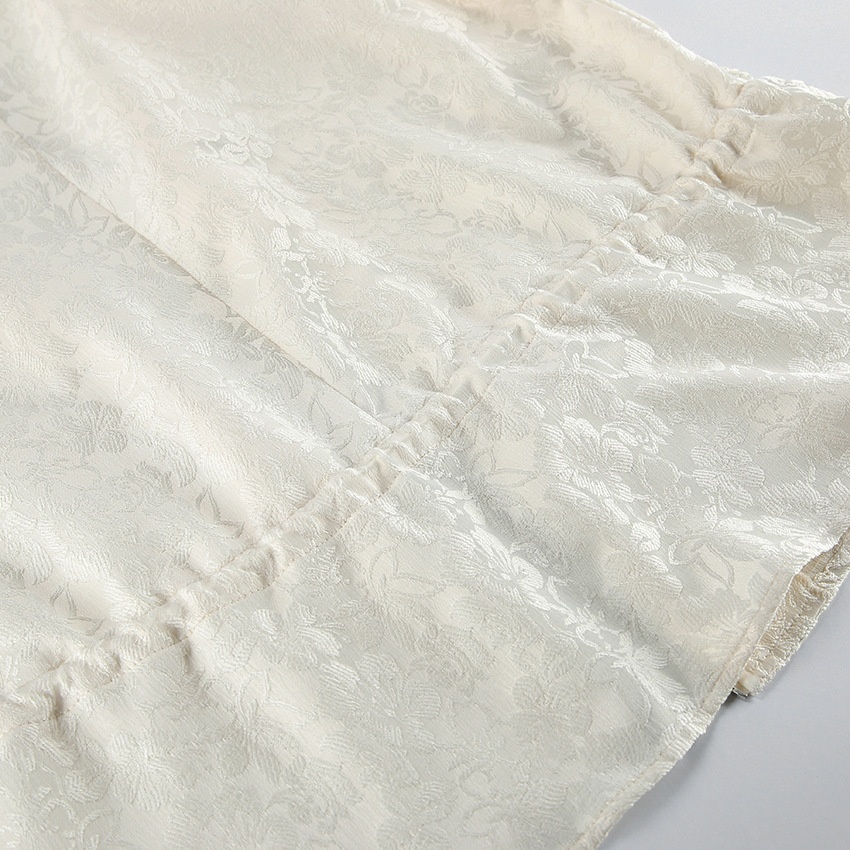 Giacca con zip e coulisse in jacquard floreale