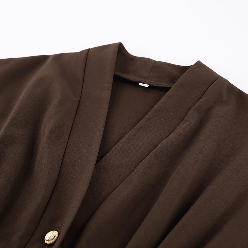 Giacca da donna con scollo a V, corsetto e baschina