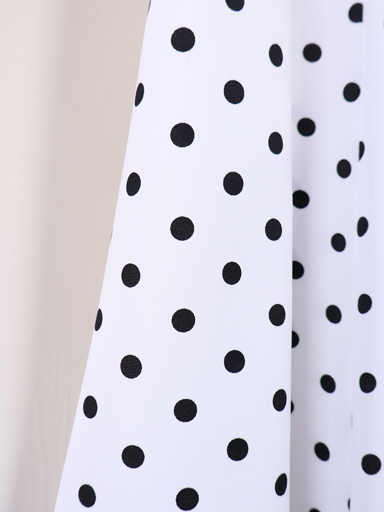 Polka Dot High Waist Mermaid Maxi Skirt