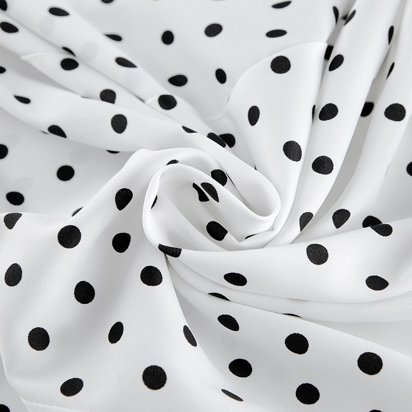 Polka Dot High Waist Mermaid Maxi Skirt