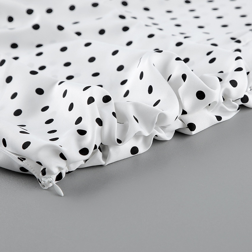 Polka Dot High Waist Mermaid Maxi Skirt