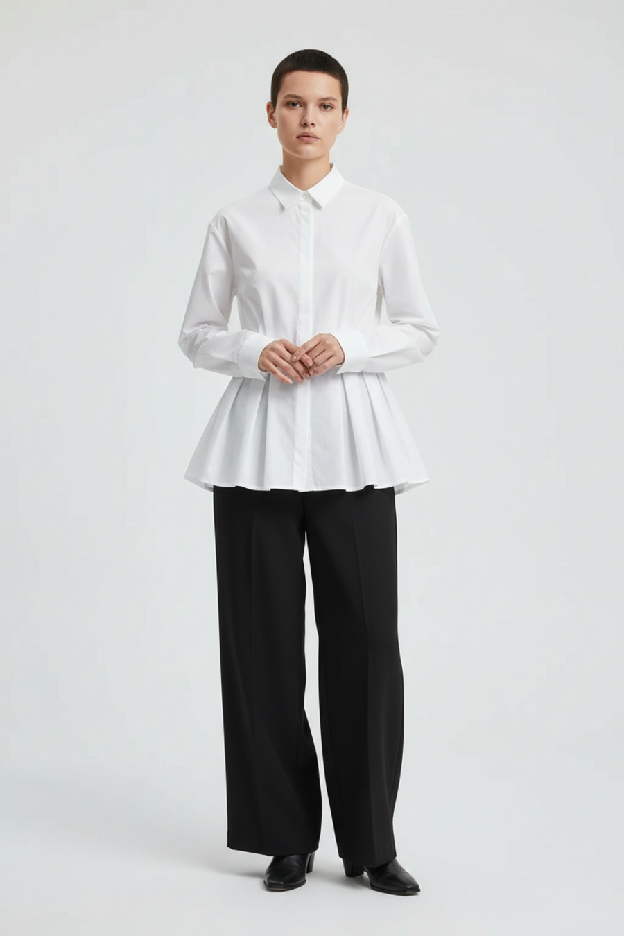 cotton Blouses & Shirts cotton Work Style Tops SFE-00024