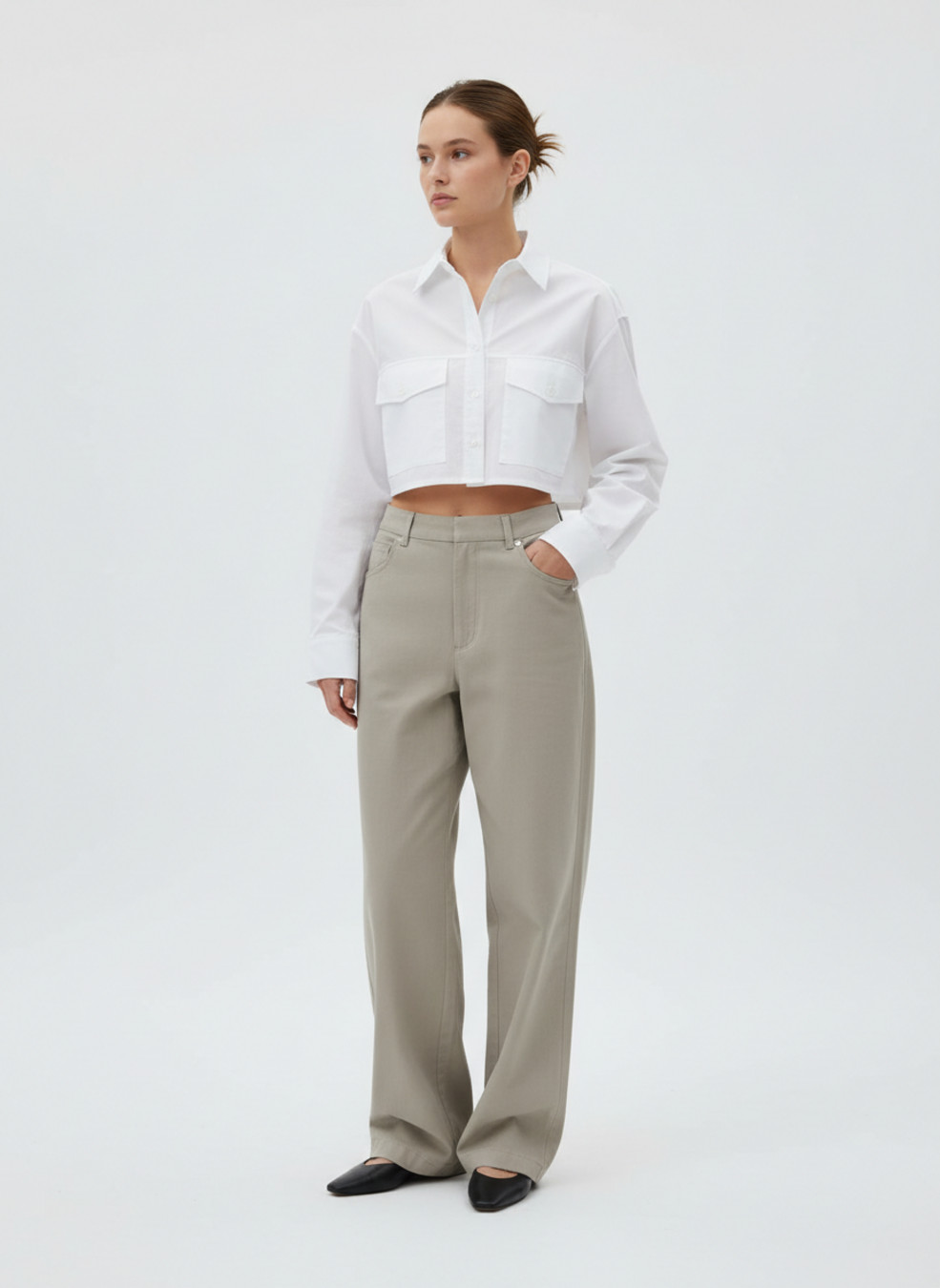 cotton Blouses & Shirts cotton Work Style Tops SFE-00027