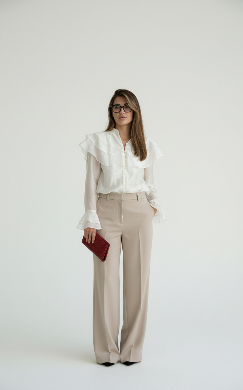 yarn Blouses & Shirts Tencel (lyocell fiber) Work Style Tops SFE-00037