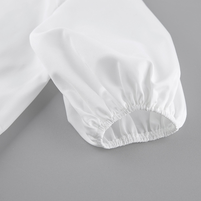 Chemisier blanc oversize à col cravate - Chemise chic et moderne