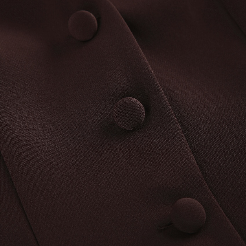 Blazer da donna a maniche lunghe con scollo a girocollo e bordo in pizzo