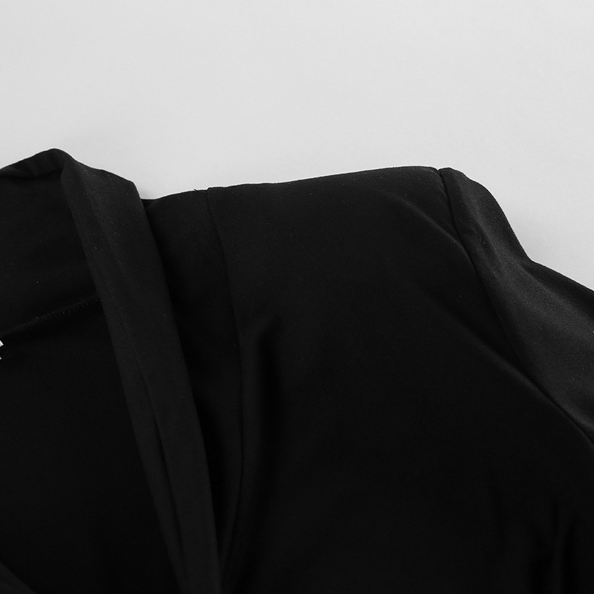 Top da donna a maniche lunghe con drappeggio e allacciatura frontale