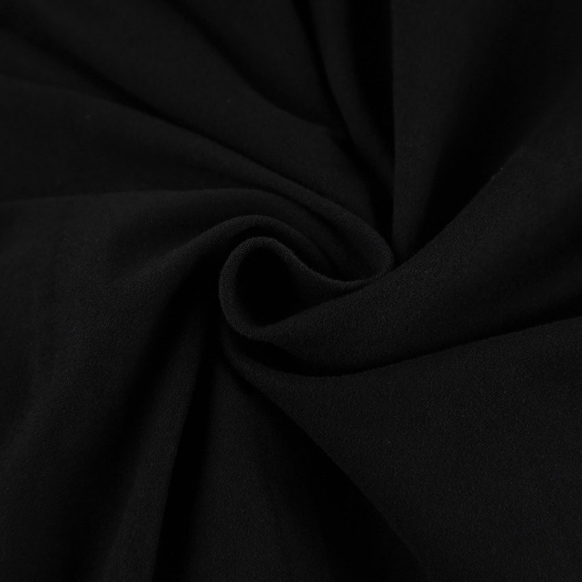 Débardeur chic à ourlet volanté - Noir sans manches à basque