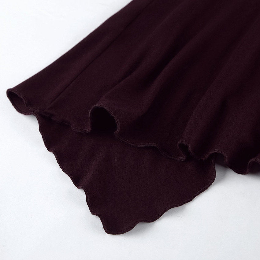 Haut bandeau dos nu à ourlet asymétrique - Cerise noire