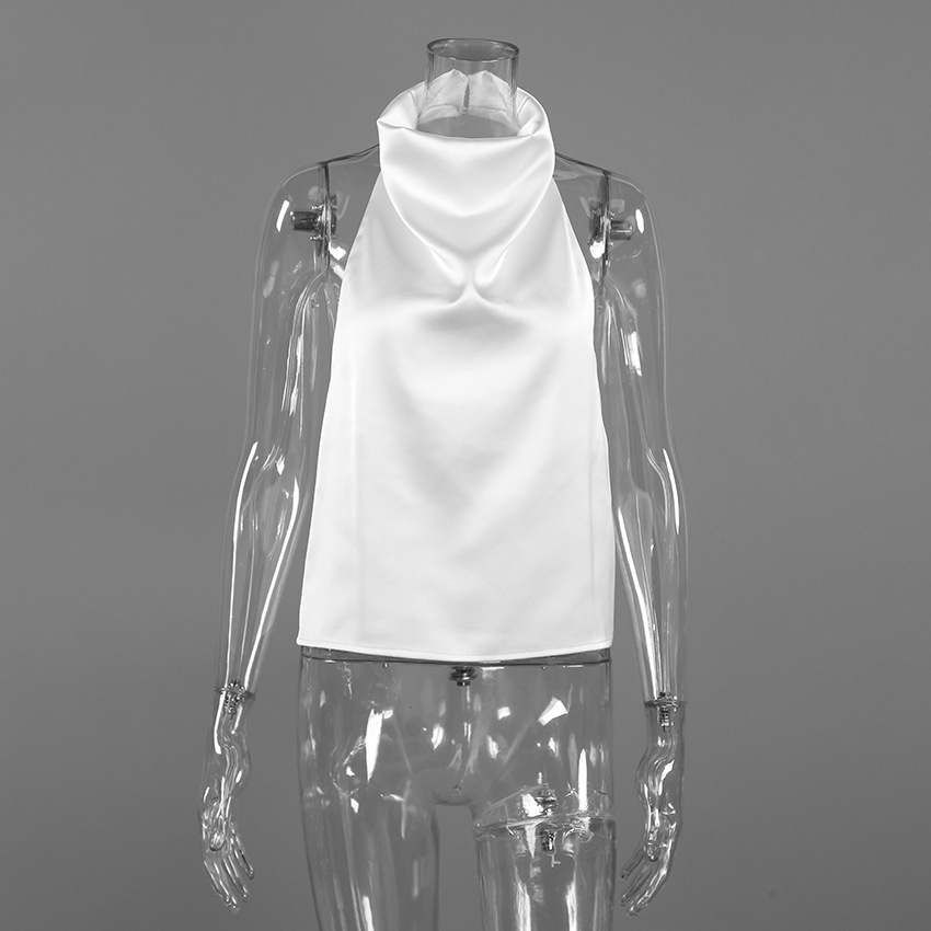 Haut élégant en satin à col bénitier et dos nu - Chic et polyvalent