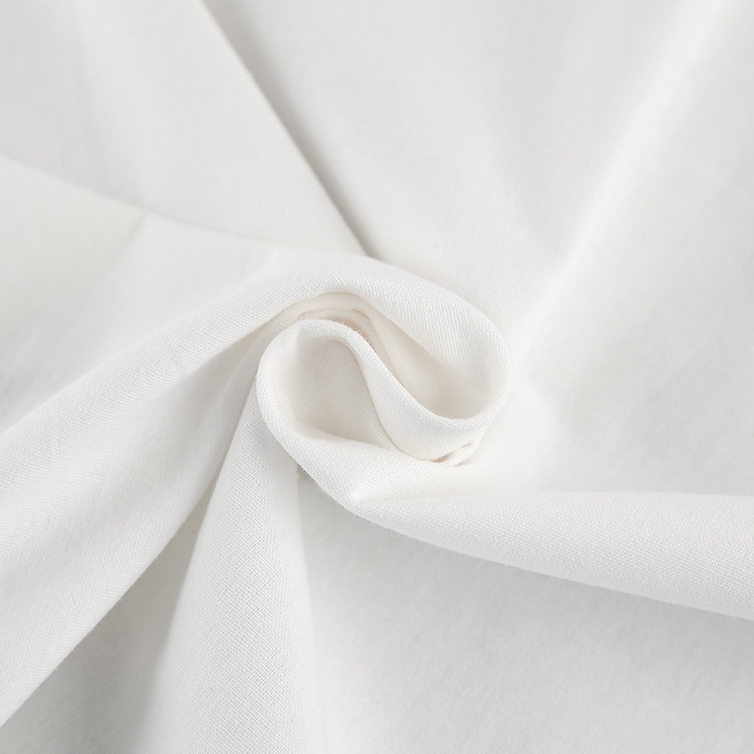 Haut asymétrique à dos nu et bretelles lacées - Mélange chic de lin blanc