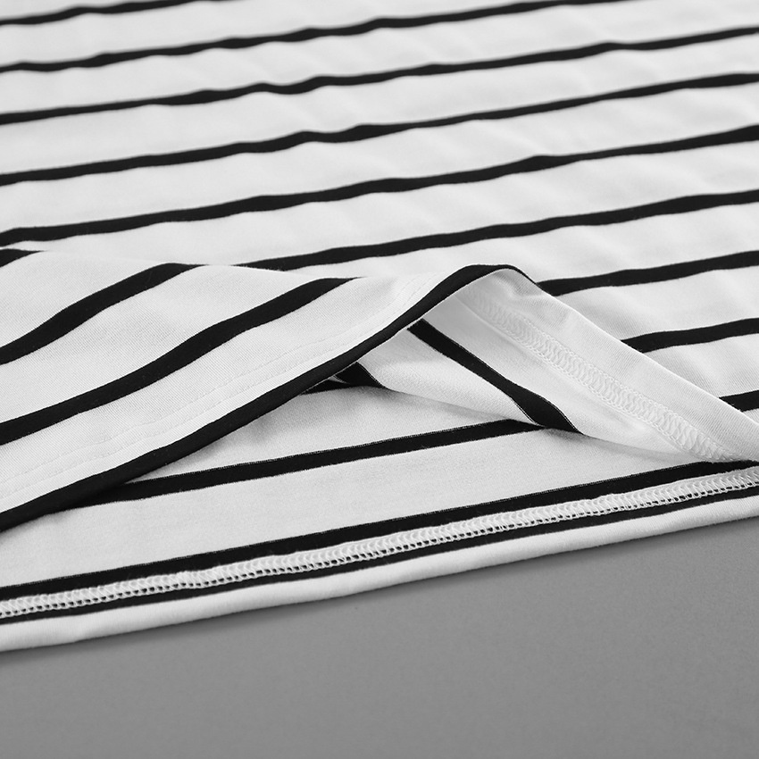 Polo rayé oversize - Haut décontracté à manches longues