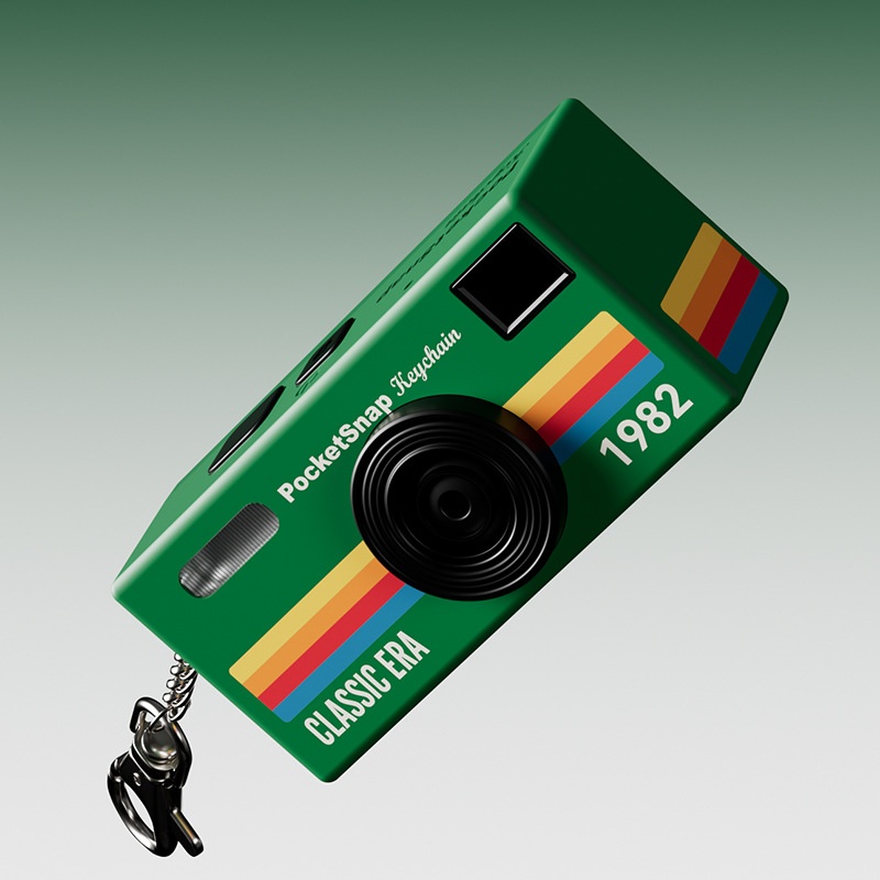 PocketSnap Retro Keychain Mini Digital Camera for Photo & Video, 320mAh Battery, 9 Unique Filters