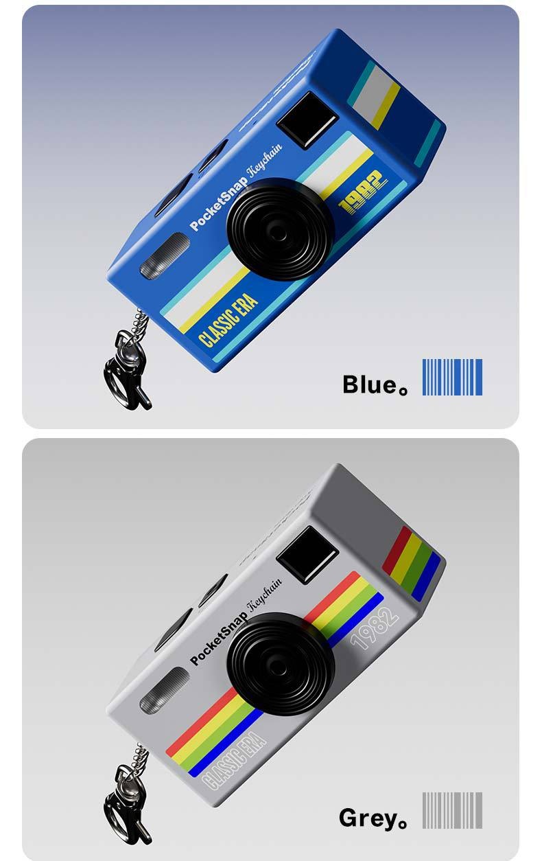 PocketSnap Retro Keychain Mini Digital Camera for Photo & Video, 320mAh Battery, 9 Unique Filters