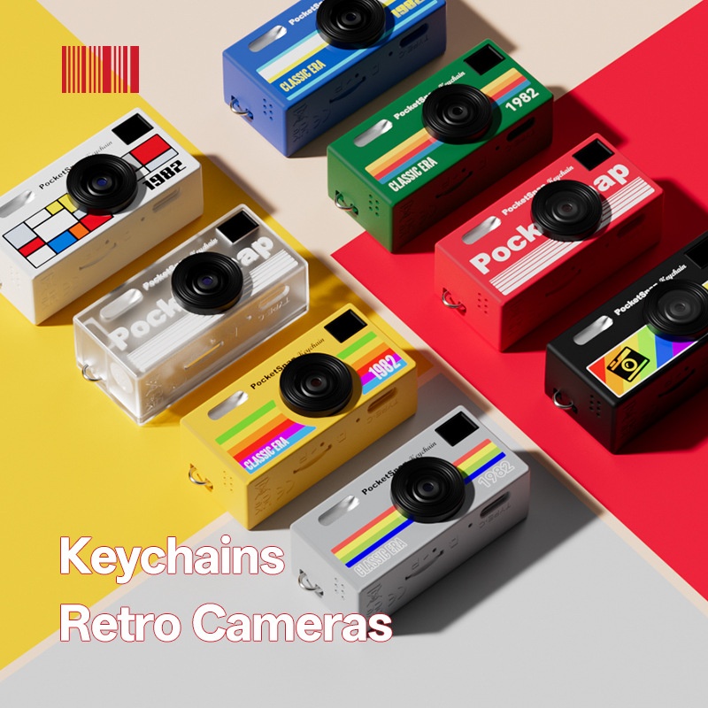 PocketSnap Retro Keychain Mini Digital Camera for Photo & Video, 320mAh Battery, 9 Unique Filters