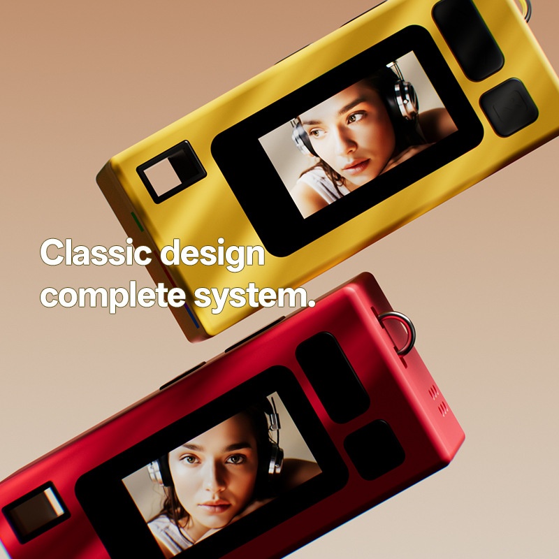 PocketSnap Retro Keychain Mini Digital Camera for Photo & Video, 320mAh Battery, 9 Unique Filters