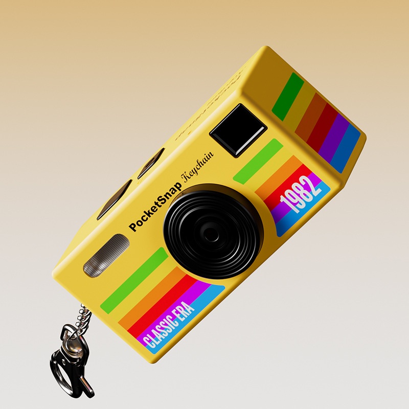 PocketSnap Retro Keychain Mini Digital Camera for Photo & Video, 320mAh Battery, 9 Unique Filters