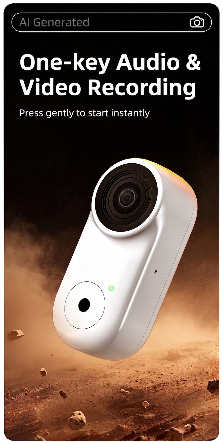 Mini HD Action Camera 1080P Wearable Camcorder, 8MP Sensor, 120 Min Battery, Magnetic Mount