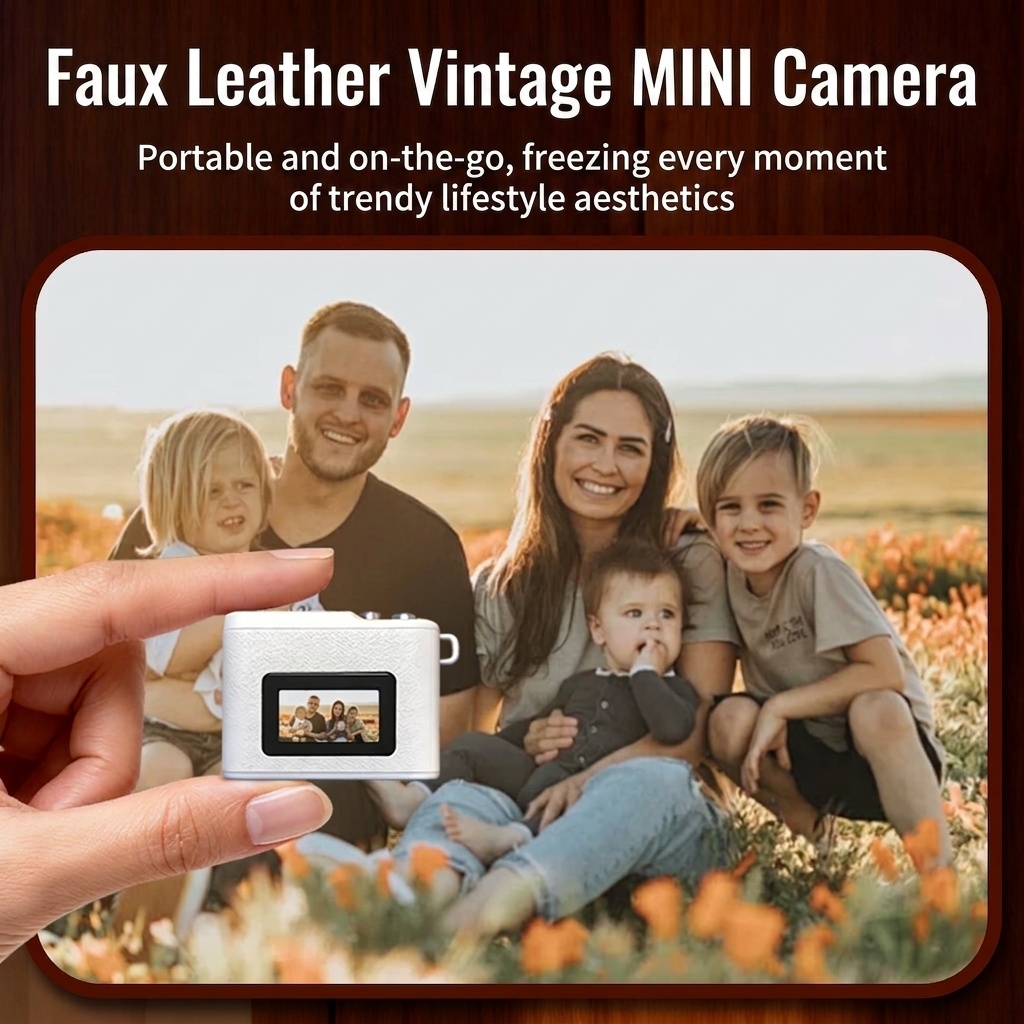Minicámara digital retro 1080p, videocámara portátil de bolsillo con 11 filtros creativos y batería de 180 mAh.