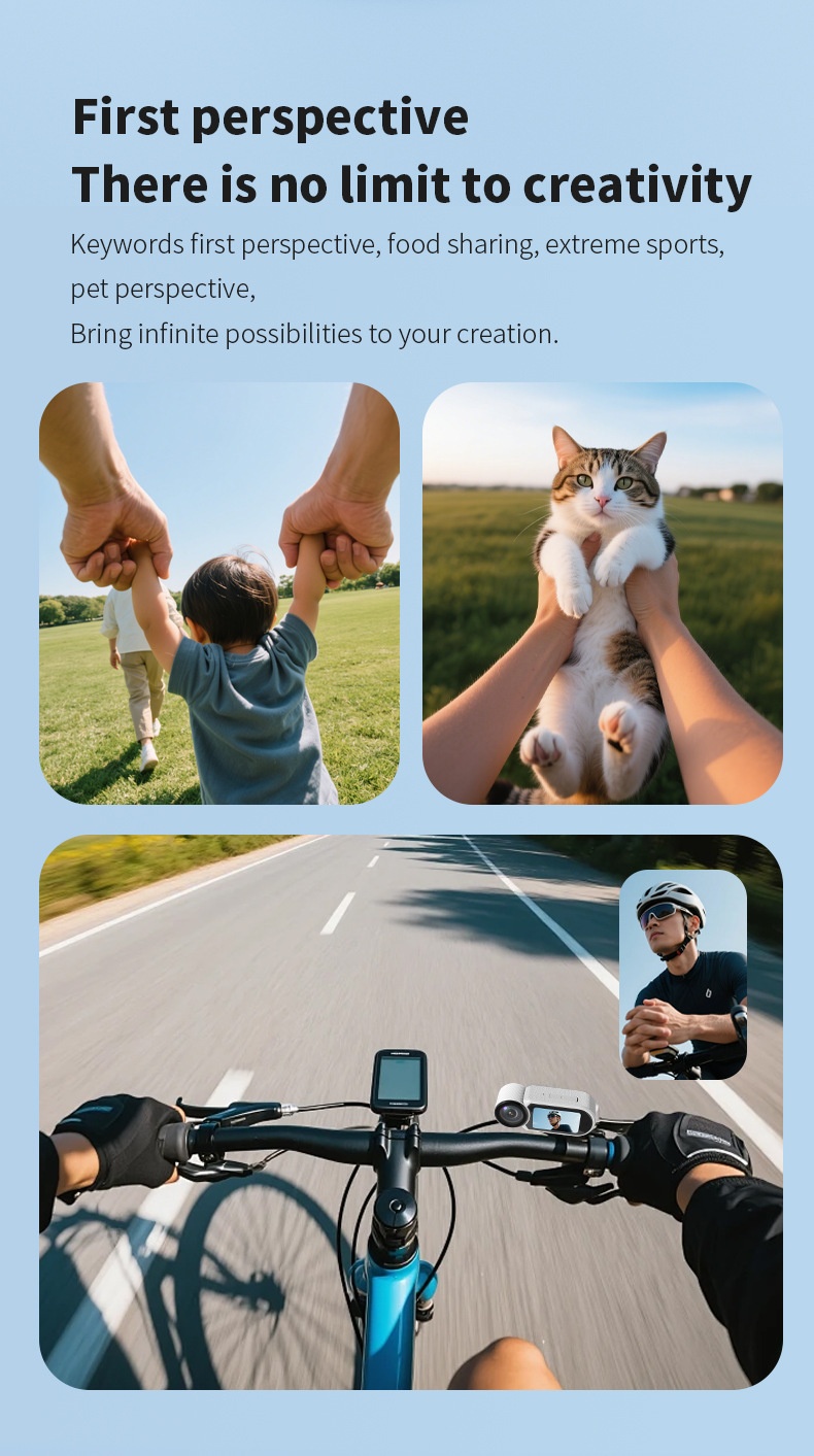 2.7K HD Thumb Camera Magnetic Portable Sports Vlogging Camcorder, 1.47-Inch Screen, One-Click Shooting