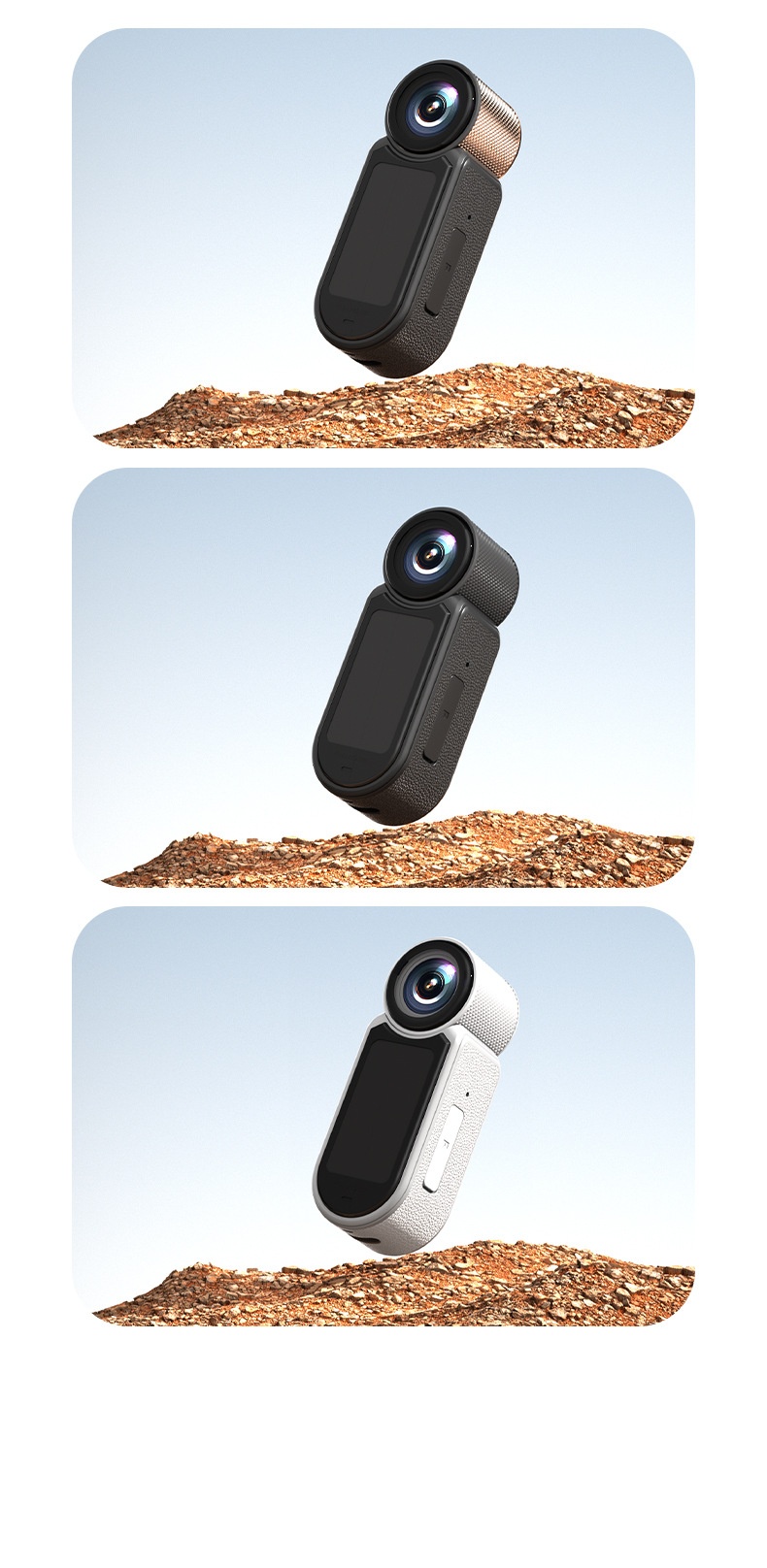 2.7K HD Thumb Camera Magnetic Portable Sports Vlogging Camcorder, 1.47-Inch Screen, One-Click Shooting