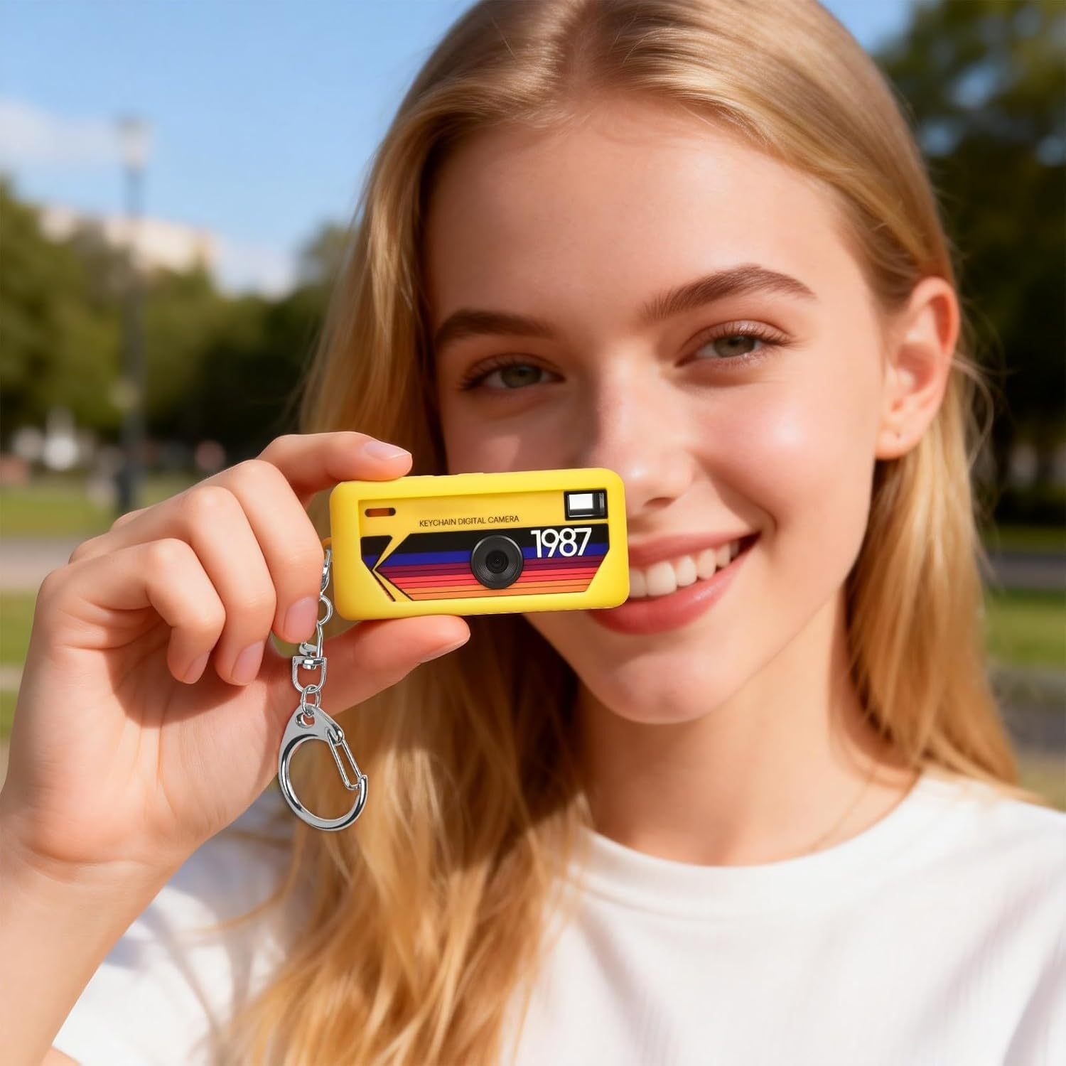 Durable Silicone Protective Case for Keychain Digital Camera, Shockproof, Anti-Scratch, Easy to Clean